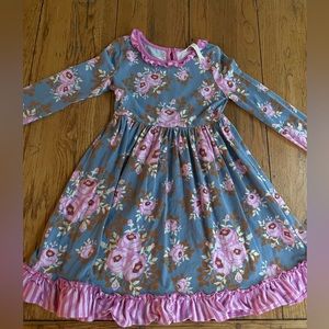 Matilda Jane girls size 6 flower dress long sleeve